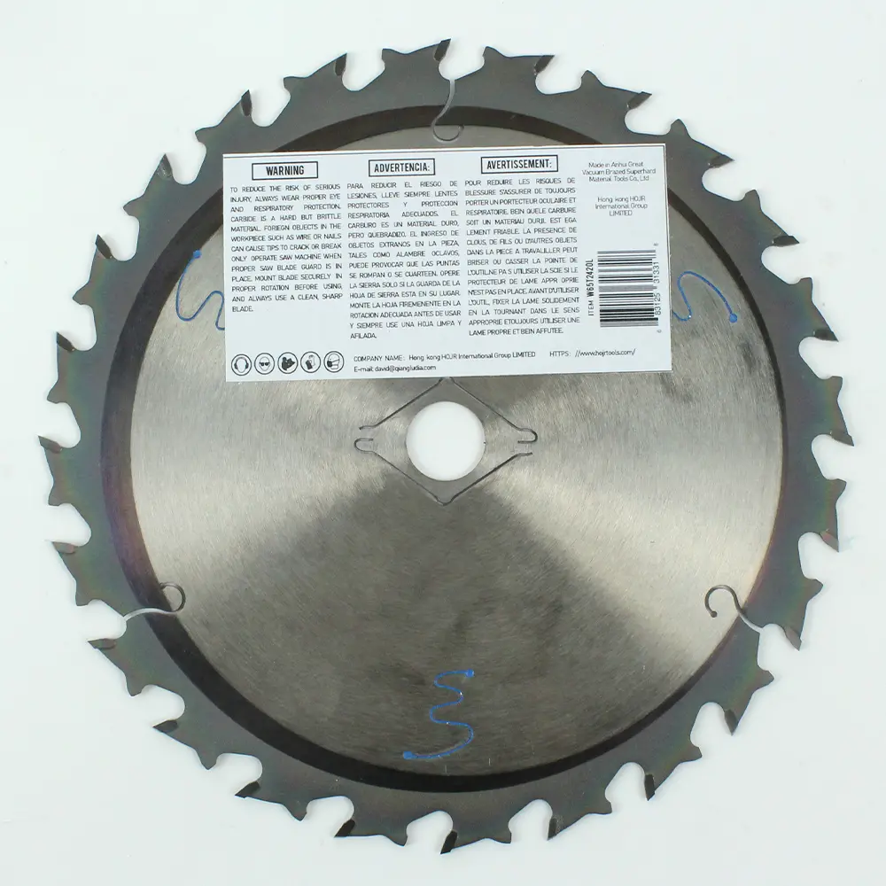Wood Cutting Circular Saw Blade(With TA coating) 6-1/2” 24T General Purpose / Framing Saw Blade Item: W65T2420L-product